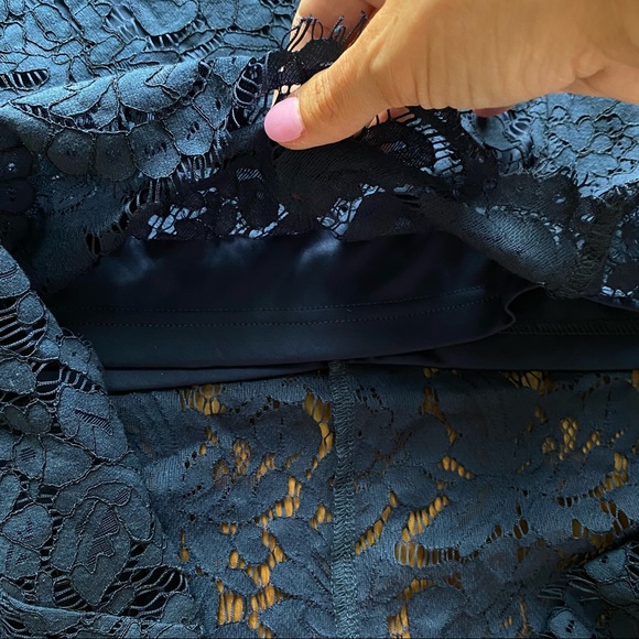 *SOLD*Lulu's Flirting with Desire Navy Blue Lace - Picture 8 of 15